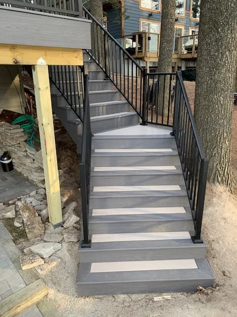 AZEK Angled Staircase — Waupaca, WI